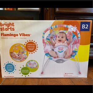 Bright Stars Flamingo Vibes. Vibrating Bouncer. Never opened.